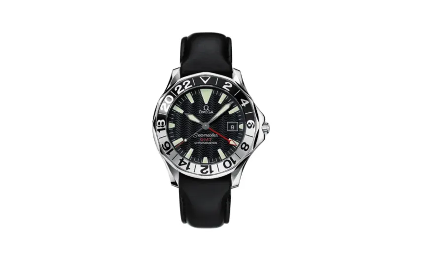 Omega Seamaster Diver 300M Automatic 41 GMT Stainless Steel / Black / Leather