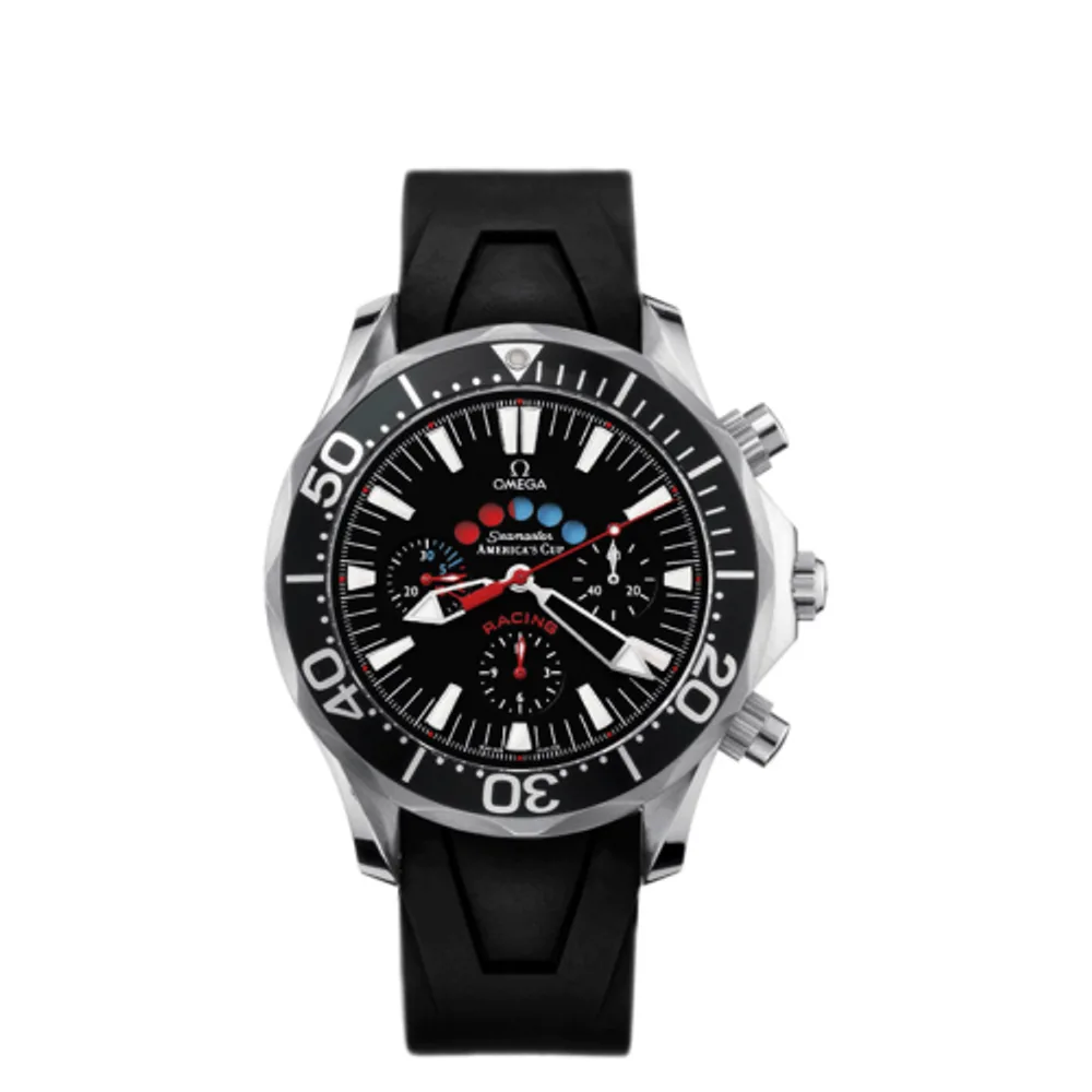 Omega Seamaster Diver 300M Automatic 44 Racing Chronometer Stainless Steel / Black / Rubber / America's Cup