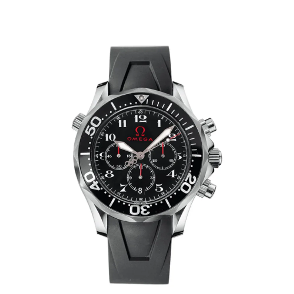 Omega Seamaster Diver 300M Automatic 41.5 Chronograph Stainless Steel / Black / Rubber / Olympic Timeless