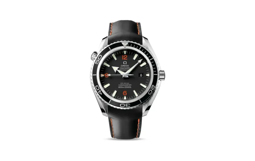 Omega Seamaster Planet Ocean 600M Co-Axial 45.5 Stainless Steel / Orange Numerals / Rubber