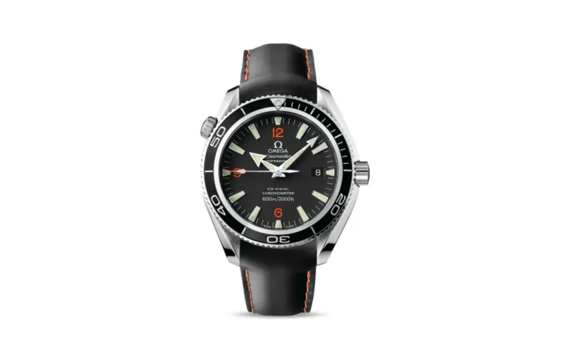Omega Seamaster Planet Ocean 600M Co-Axial 42 Stainless Steel / Orange Numerals / Rubber