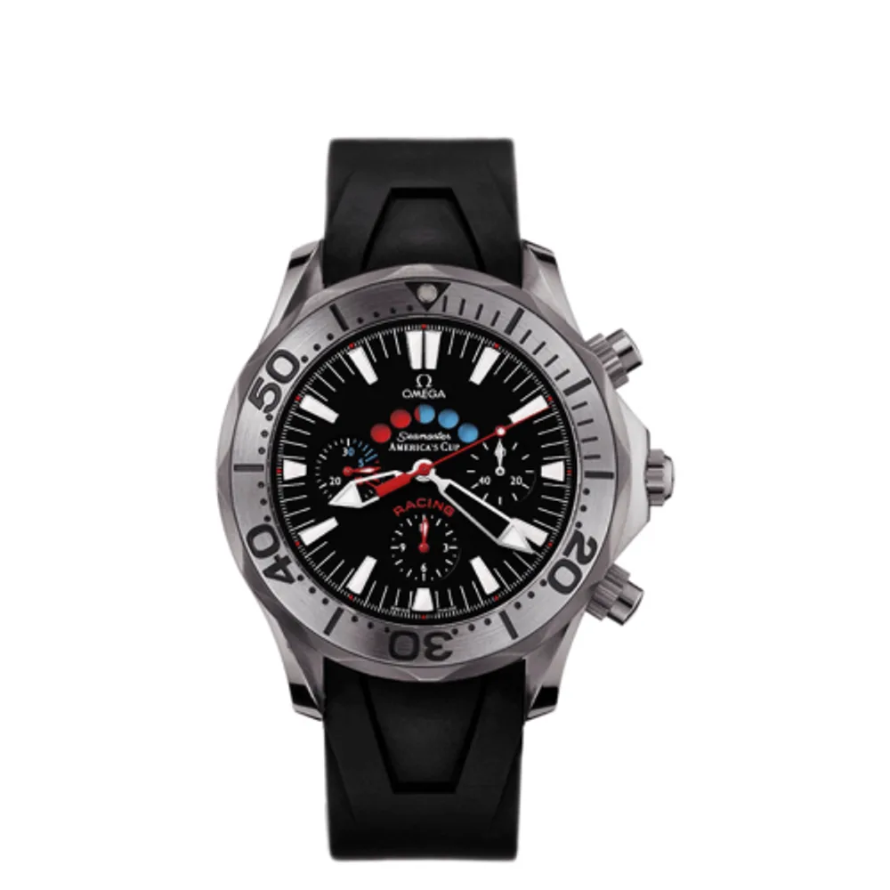 Omega Seamaster Diver 300M Automatic 44 Racing Chronometer Titanium / Black / Rubber / America's Cup