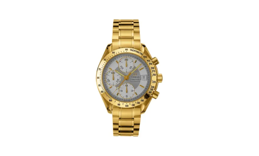 Omega Speedmaster Date 39 Yellow Gold / Silver / Bracelet