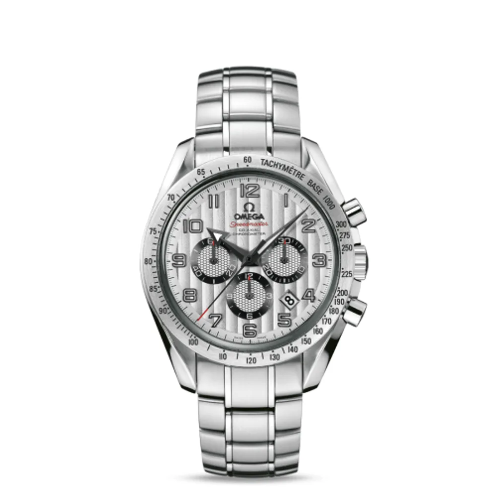 Omega Speedmaster Broad Arrow 44.25 Stainless Steel / Silver Stripes / Bracelet