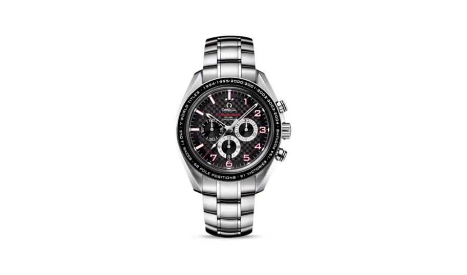 Omega Speedmaster Co-Axial 44.25 Stainless Steel / Carbon / Bracelet / Schumacher the Legend