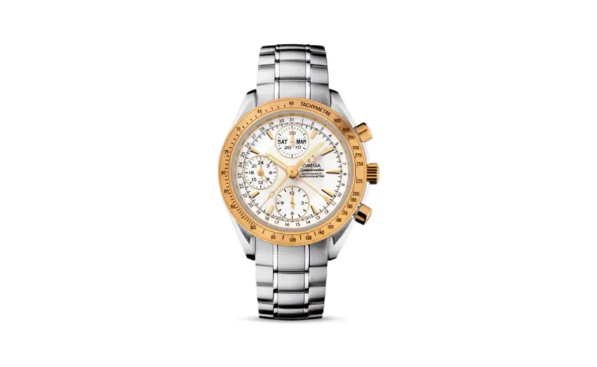 Omega Speedmaster Day-Date 40 Stainless Steel / Yellow Gold / Silver / Bracelet