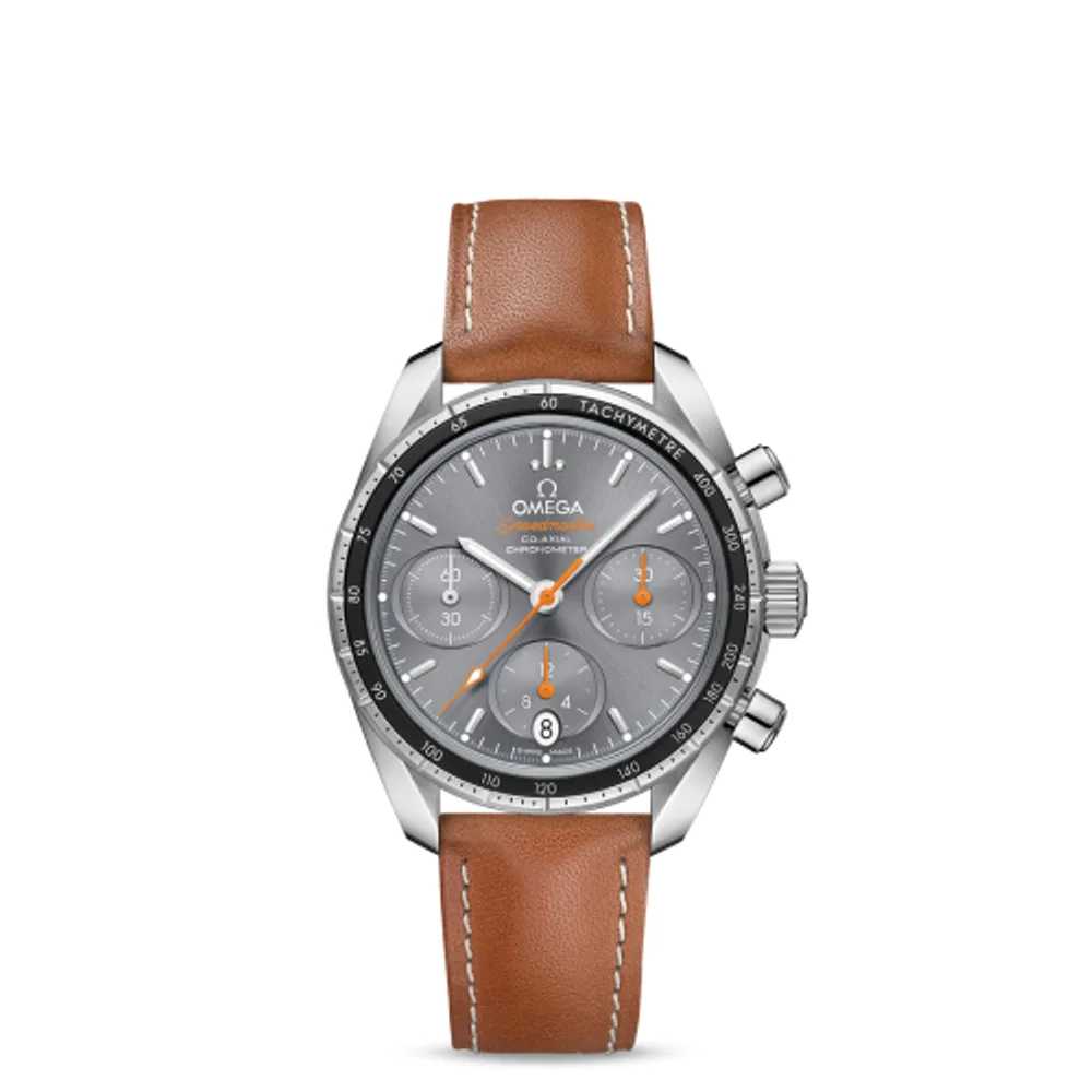 Omega Speedmaster Co-Axial 38 Stainless Steel / Grey / Strap