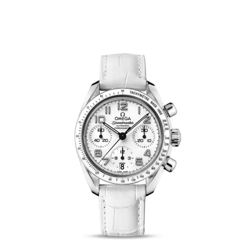 Omega Speedmaster Date 38 Stainless Steel / White