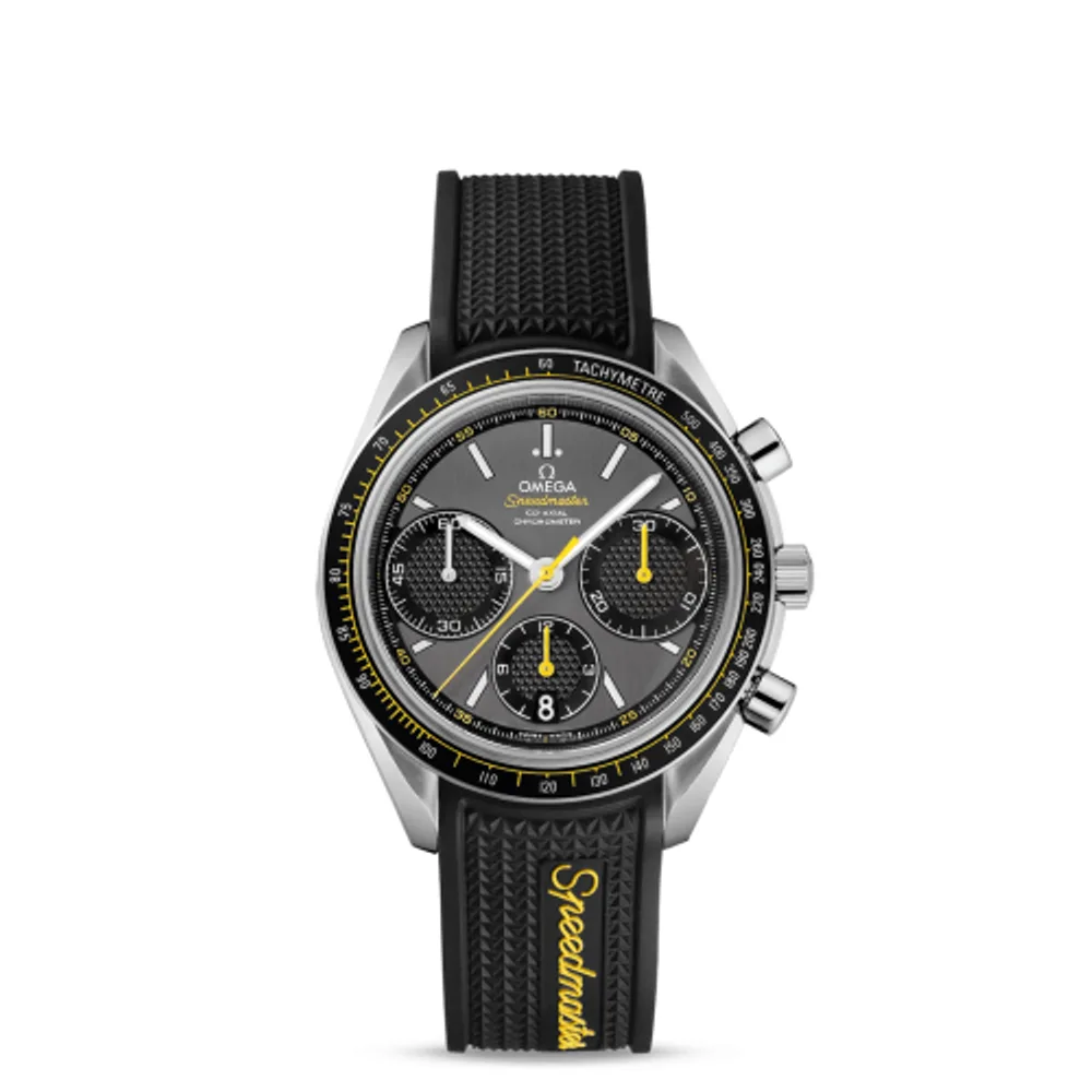 Omega Speedmaster Racing Co-Axial Chronograph Stainless Steel / Grey-Yellow / Rubber