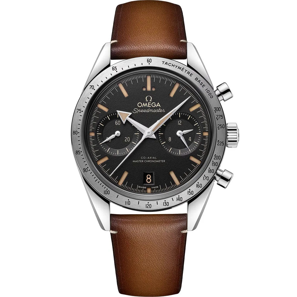 Omega Speedmaster '57 40.5 mm, steel on leather strap