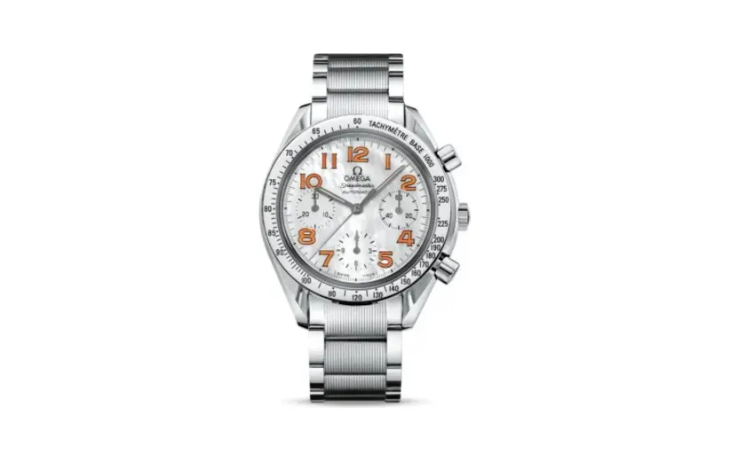 Omega Speedmaster Reduced Ladies Stainless Steel / MOP-Orange / Bracelet