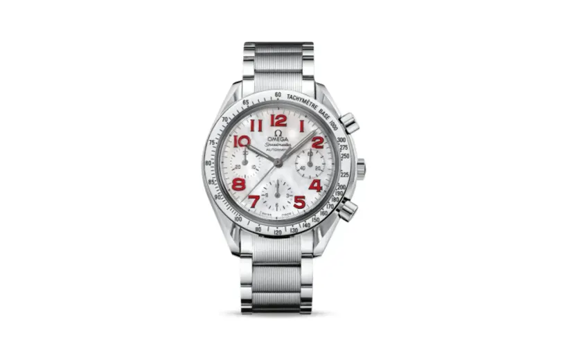 Omega Speedmaster Reduced Ladies Stainless Steel / MOP-Red / Bracelet