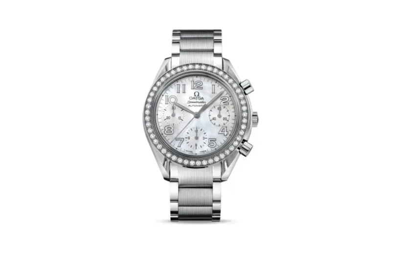 Omega Speedmaster Reduced Ladies Stainless Steel / Diamond / MOP-Silver / Bracelet