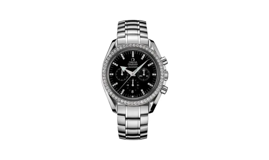 Omega Speedmaster Broad Arrow Stainless Steel / Diamond / Black / Bracelet