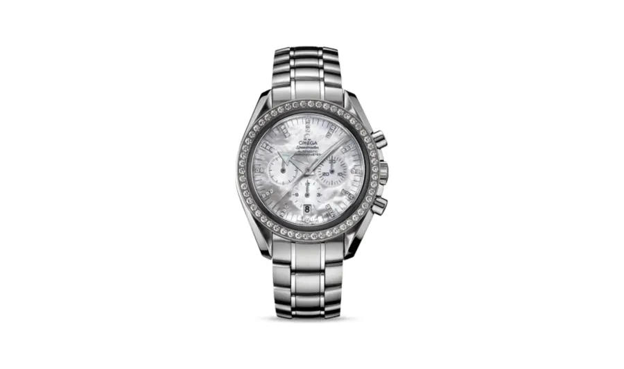 Omega Speedmaster Broad Arrow Stainless Steel / Diamond / MOP / Bracelet