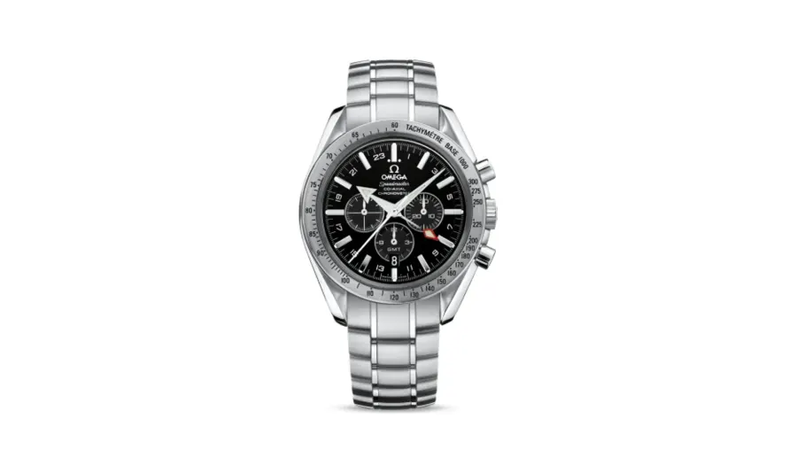 Omega Speedmaster Broad Arrow Co-Axial GMT Stainless Steel / Black / Bracelet