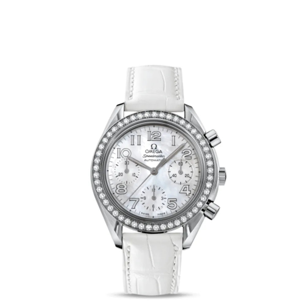 Omega Speedmaster Reduced Ladies Stainless Steel / Diamond / MOP / White