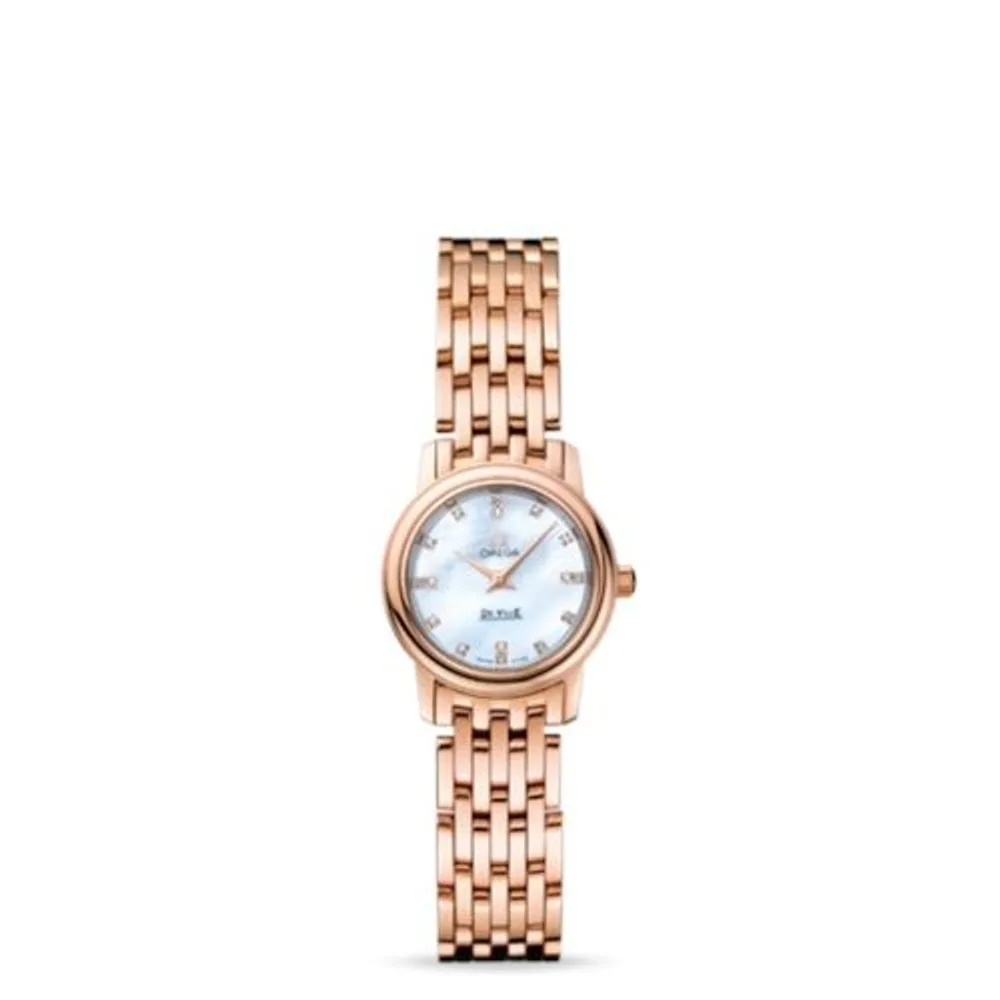 Omega De Ville Prestige Quartz 22 Red Gold / MOP Diamond / Bracelet