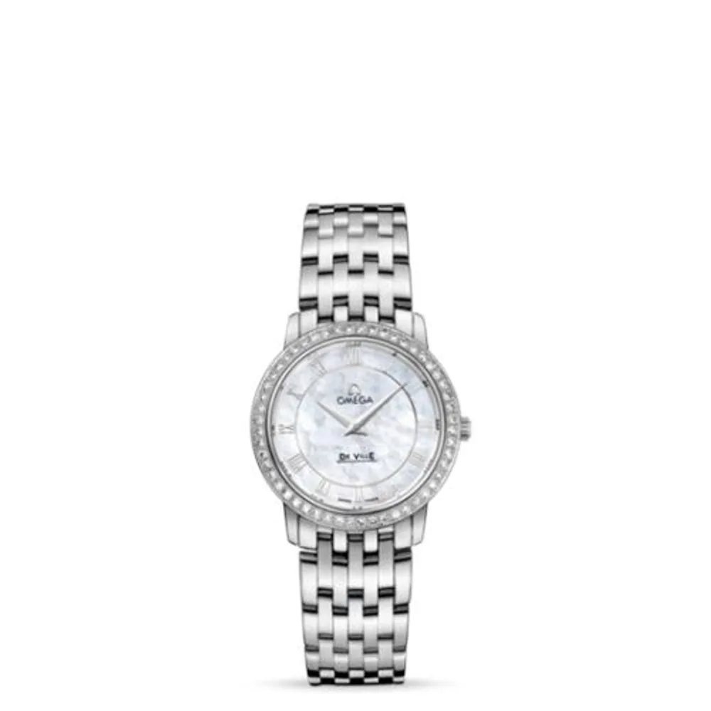 Omega De Ville Prestige Quartz 27 Stainless Steel / Diamond / MOP / Bracelet