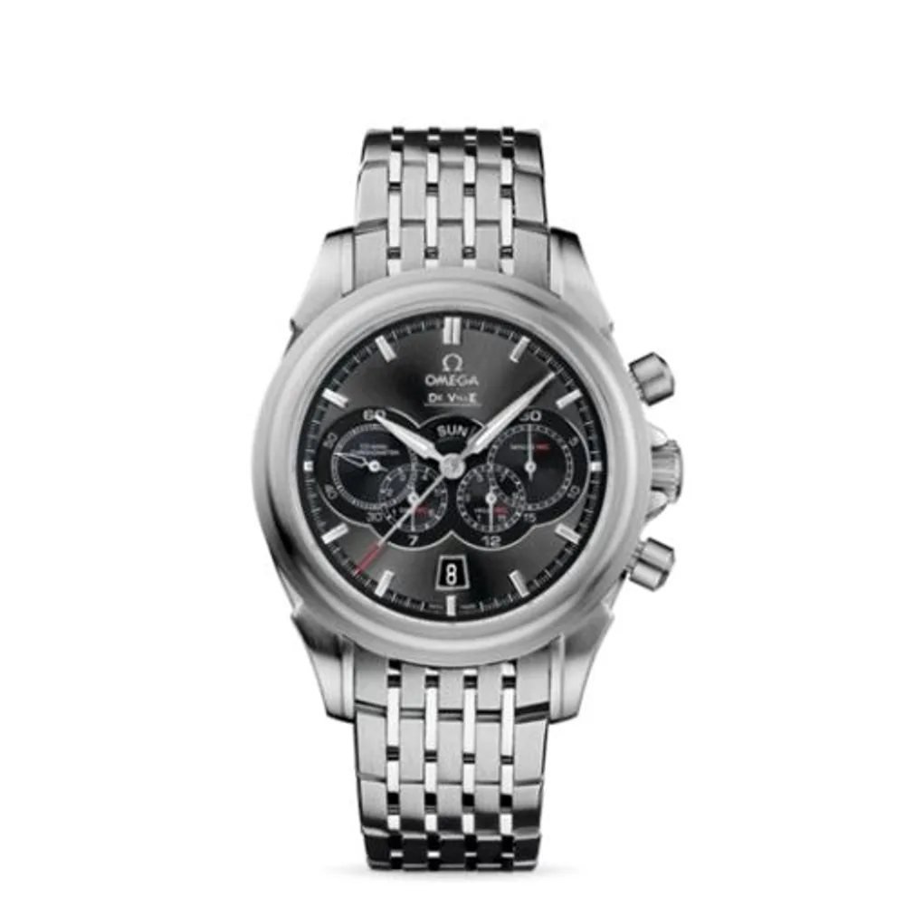 Omega De Ville Co-Axial 41 Chronograph 4 Counters Stainless Steel / Grey / Bracelet