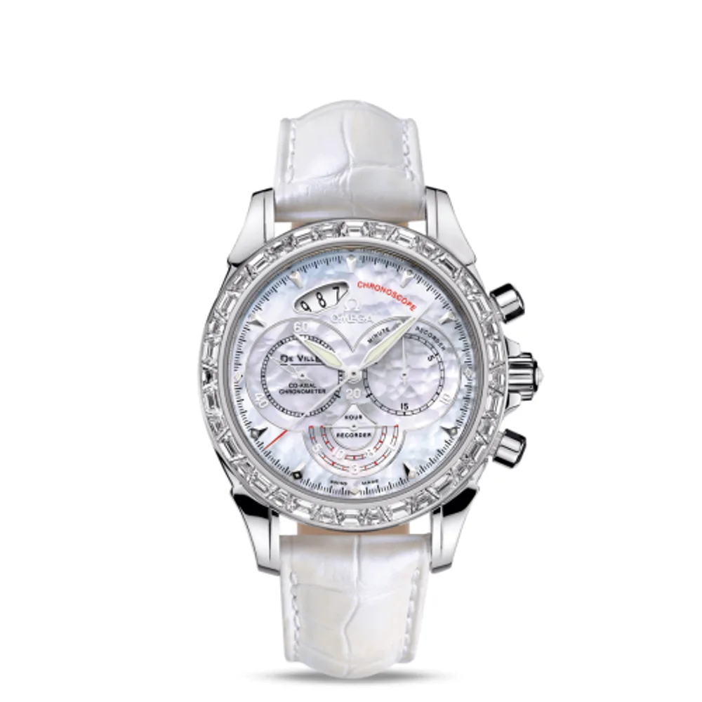 Omega De Ville Co-Axial 41 Chronoscope Palladium Baguette / MOP