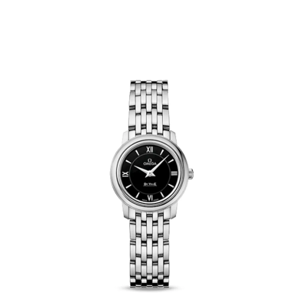 Omega De Ville Prestige Quartz 24.4 Stainless Steel / Black / Bracelet