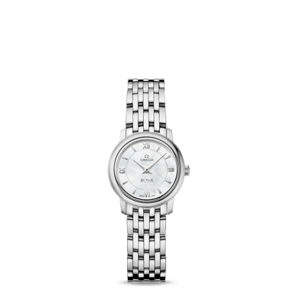 Omega De Ville Prestige Quartz 24.4 Stainless Steel / MOP / Bracelet