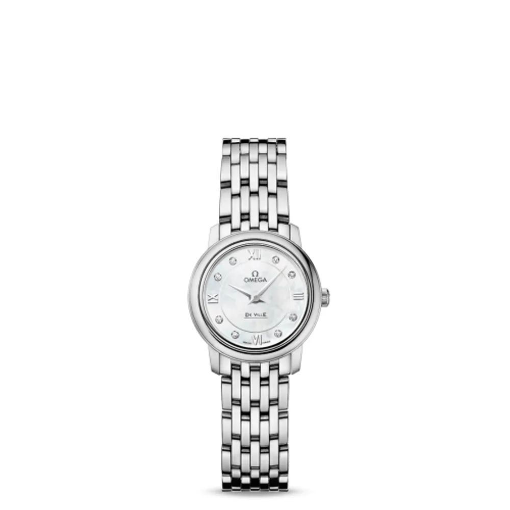 Omega De Ville Prestige Quartz 24.4 Stainless Steel / MOP / Bracelet