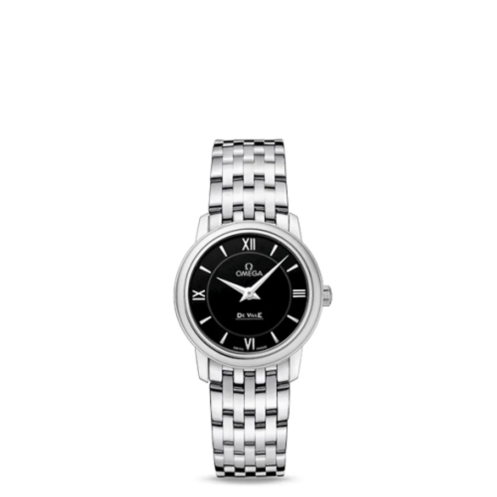 Omega De Ville Prestige Quartz 27.4 Stainless Steel / Black / Bracelet