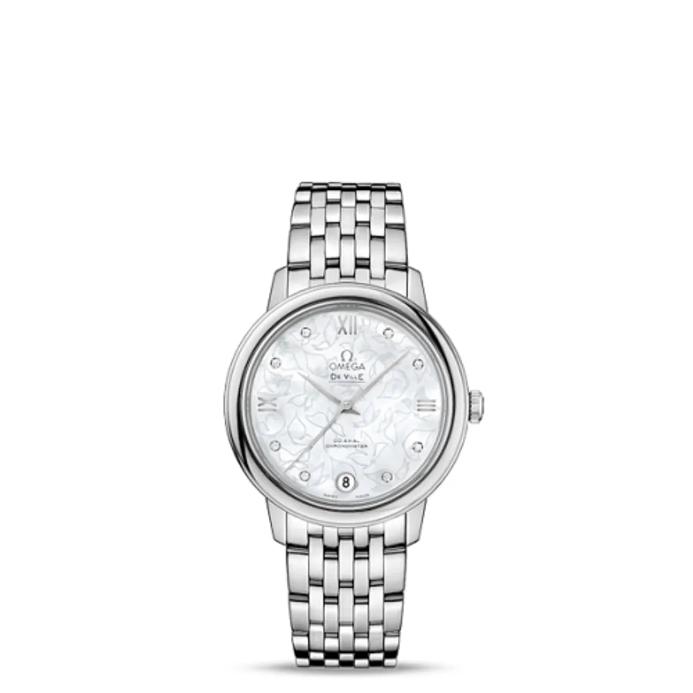 Omega De Ville Prestige Co-Axial 32.7 Stainless Steel / MOP Butterfly / Bracelet