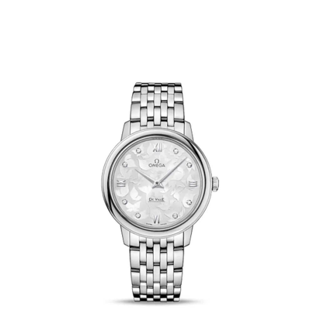 Omega De Ville Prestige Quartz 32.7 Butterfly Stainless Steel / Silver / Bracelet