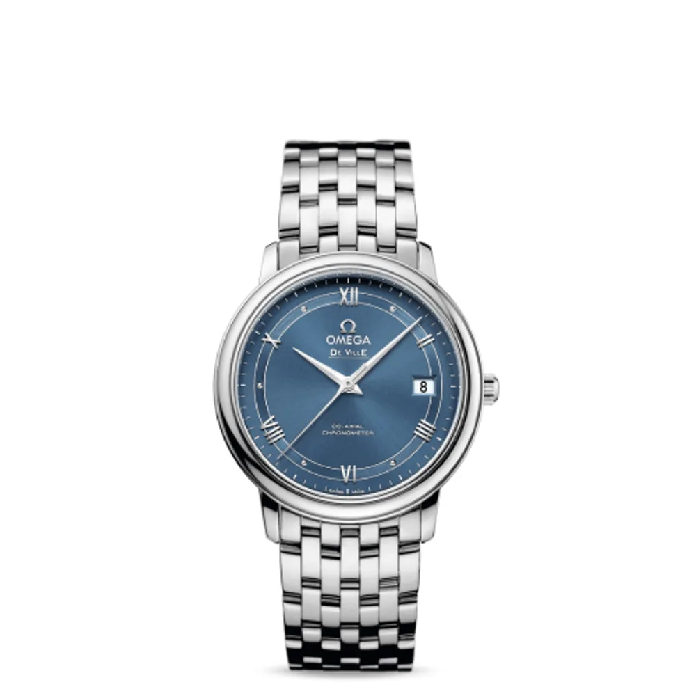 Omega De Ville Prestige Co-Axial 36.8 Stainless Steel / Vintage Blue / Bracelet