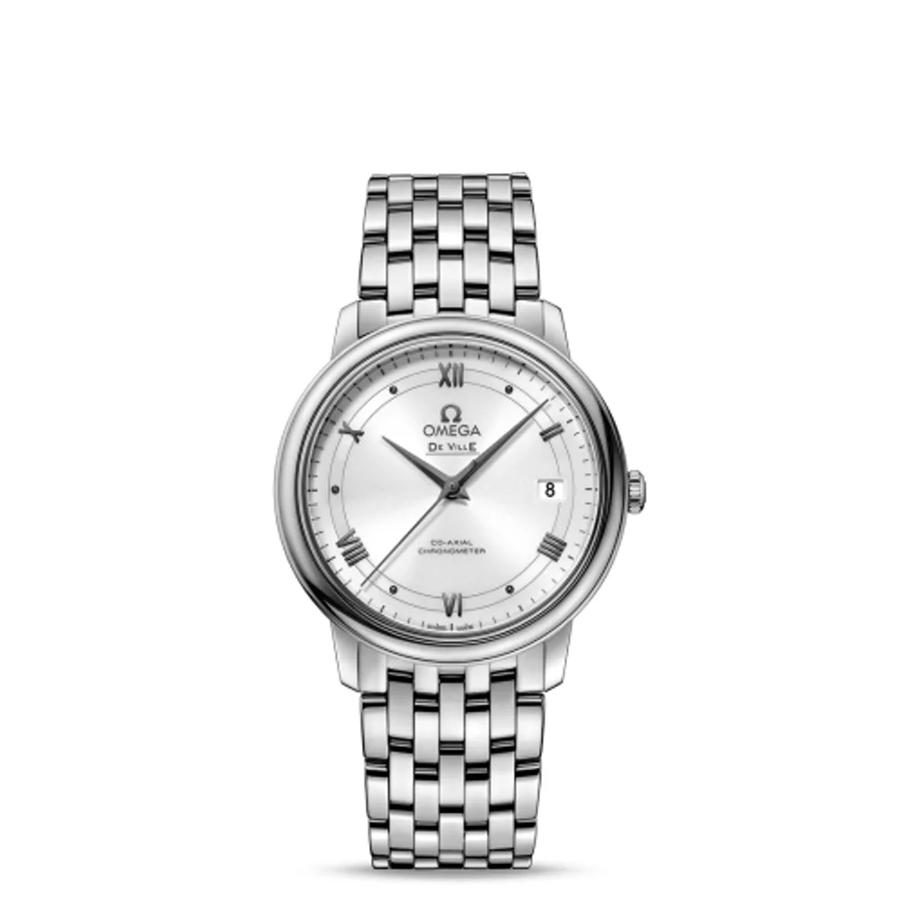 Omega De Ville Prestige Co-Axial 36.8 Stainless Steel / Vintage Silver / Bracelet