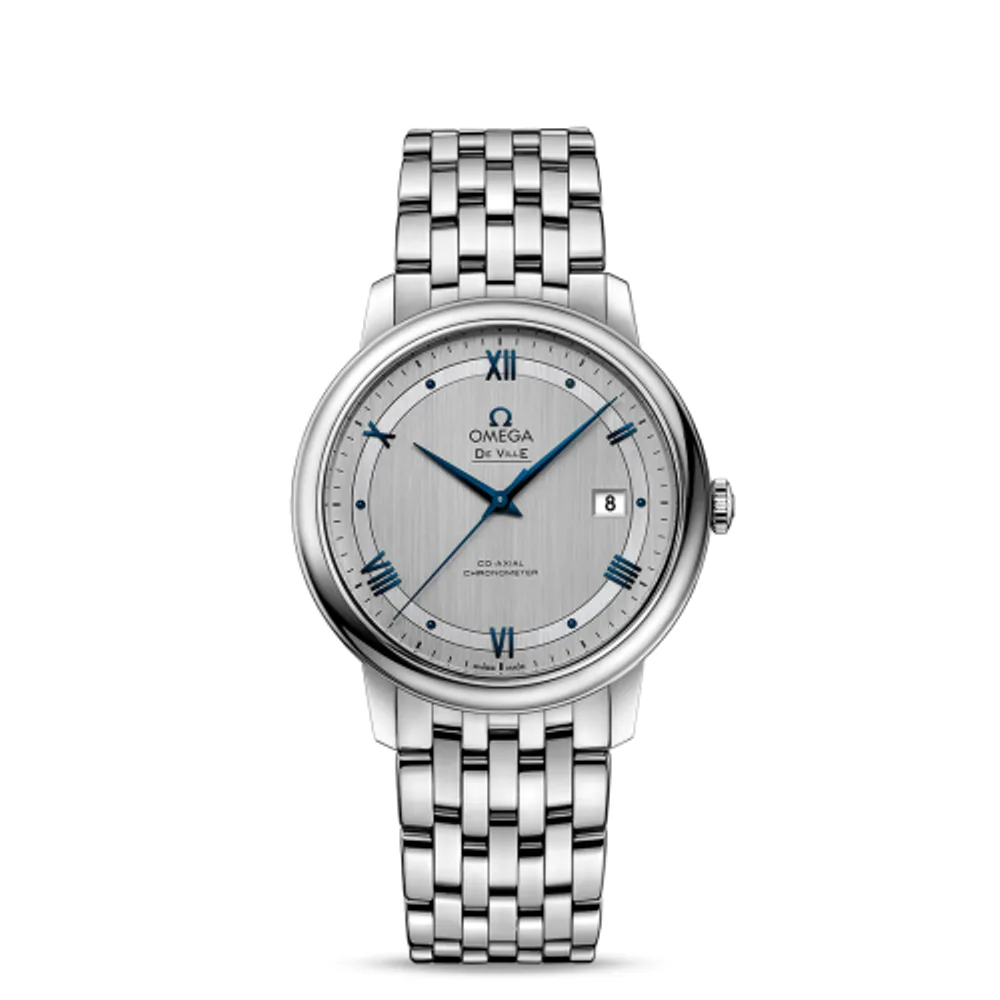 Omega De Ville Prestige Co-Axial 39.5 Stainless Steel / Vintage Silver / Bracelet