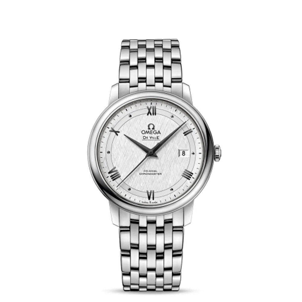 Omega De Ville Prestige Co-Axial 39.5 Stainless Steel / Vintage Silver Silk / Bracelet