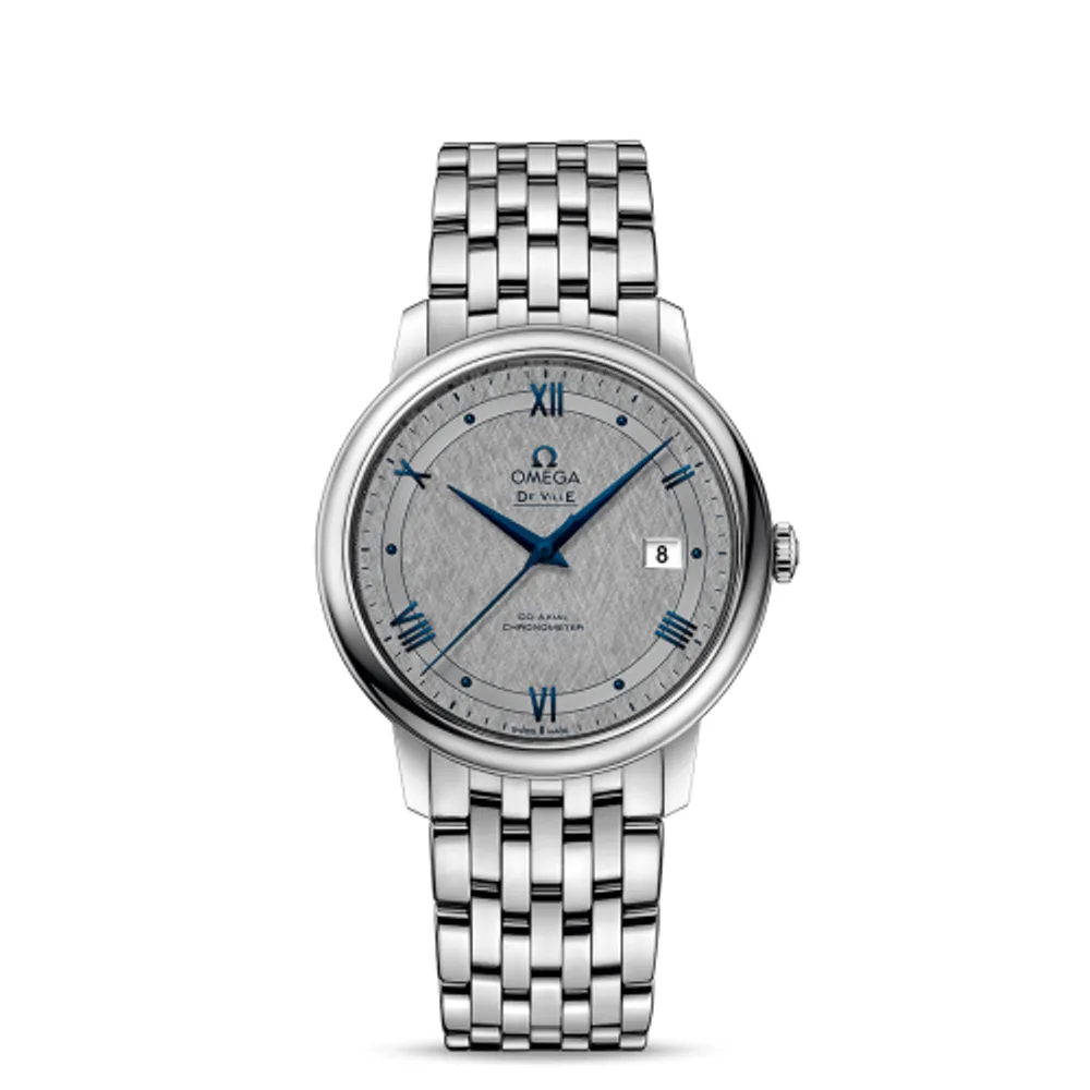 Omega De Ville Prestige Co-Axial 39.5 Stainless Steel / Vintage Grey Silk / Bracelet