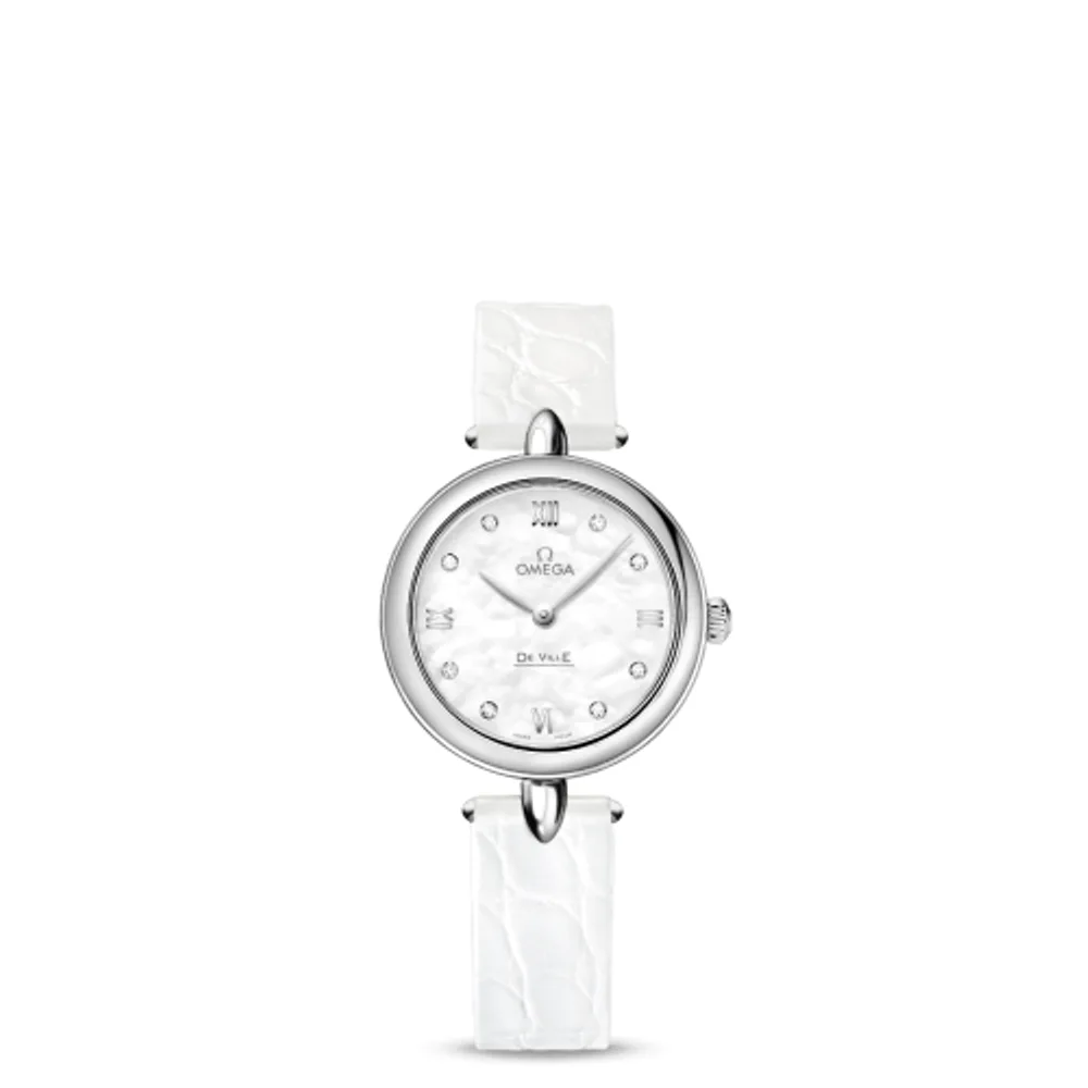 Omega De Ville Prestige Dewdrop Quartz 27.4 Stainless Steel / MOP