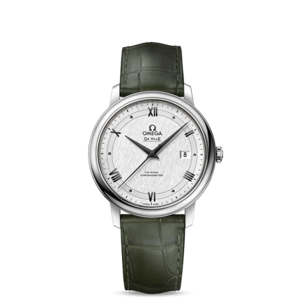 Omega De Ville Prestige Co-Axial 39.5 Stainless Steel / Vintage Silver Silk