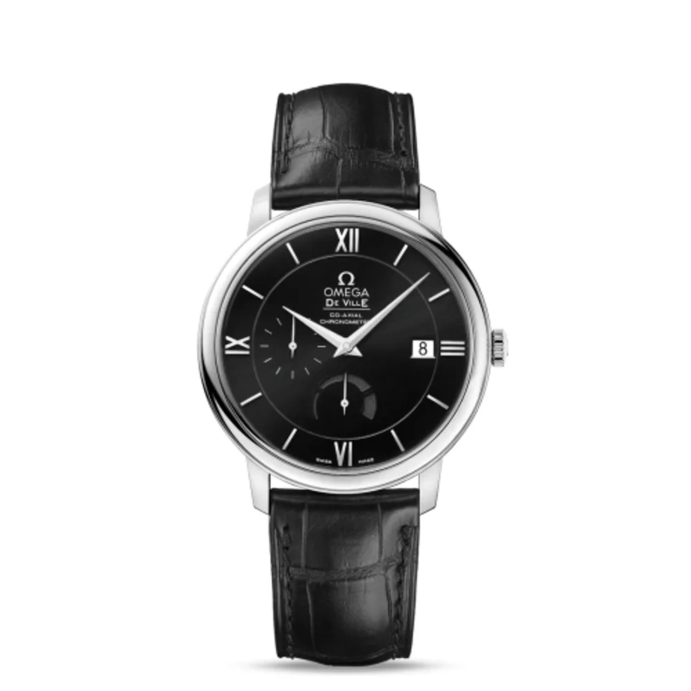 Omega De Ville Prestige Co-Axial 39.5 Power Reserve Stainless Steel / Black