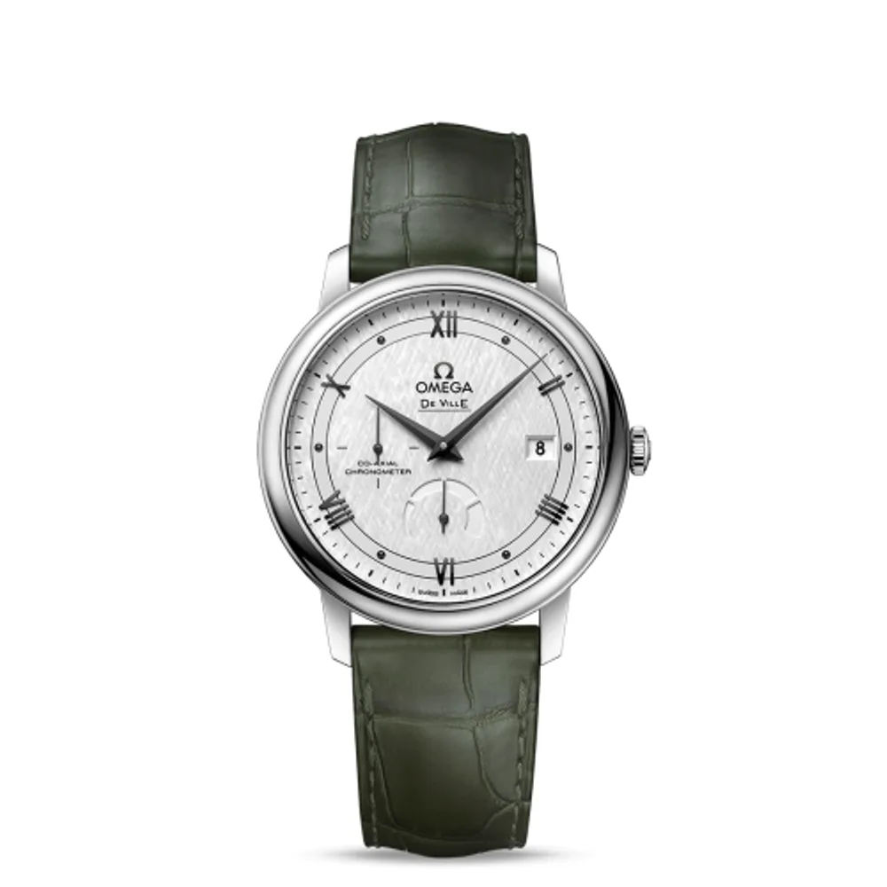 Omega De Ville Prestige Co-Axial 39.5 Power Reserve Stainless Steel / Vintage Silver Silk