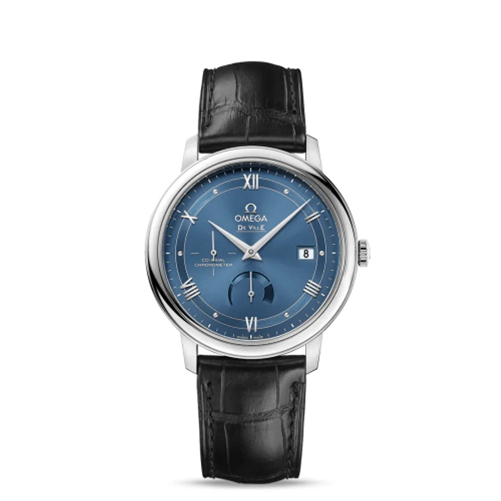 Omega De Ville Prestige Co-Axial 39.5 Power Reserve Stainless Steel / Vintage Blue