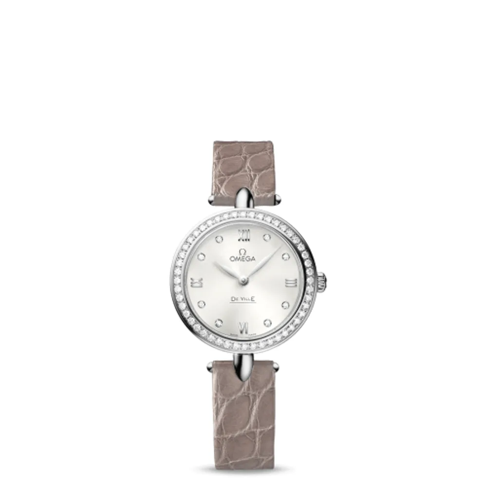 Omega De Ville Prestige Dewdrop Quartz 27.4 Stainless Steel / Diamond / Silver