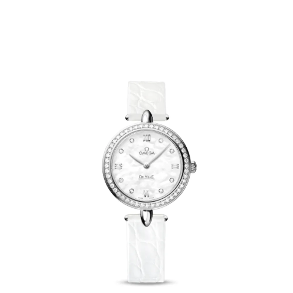 Omega De Ville Prestige Dewdrop Quartz 27.4 Stainless Steel / MOP / Diamond