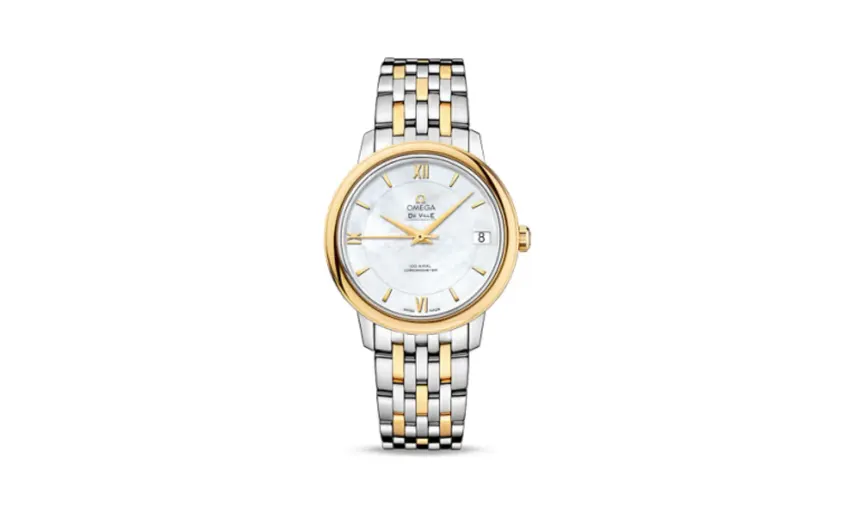 Omega De Ville Prestige Co-Axial 32.7 Stainless Steel / Yellow Gold / MOP / Bracelet