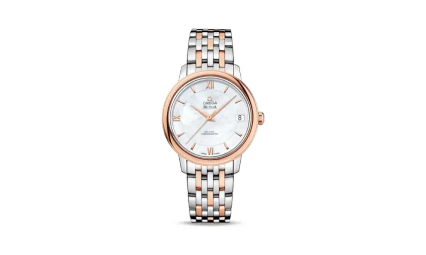 Omega De Ville Prestige Co-Axial 32.7 Stainless Steel / Red Gold / MOP / Bracelet