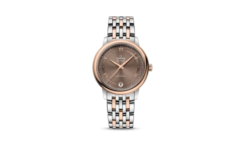Omega De Ville Prestige Co-Axial 32.7 Stainless Steel / Red Gold / Brown / Bracelet