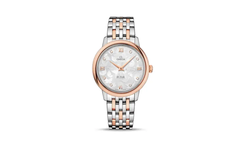 Omega De Ville Prestige Quartz 32.7 Butterfly Red Gold / Stainless Steel / Bracelet