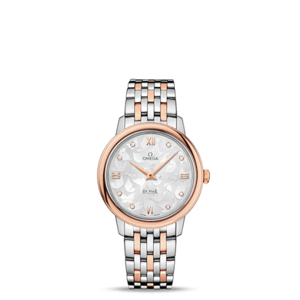 Omega De Ville Prestige Quartz 32.7 Butterfly Red Gold / Stainless Steel / Bracelet