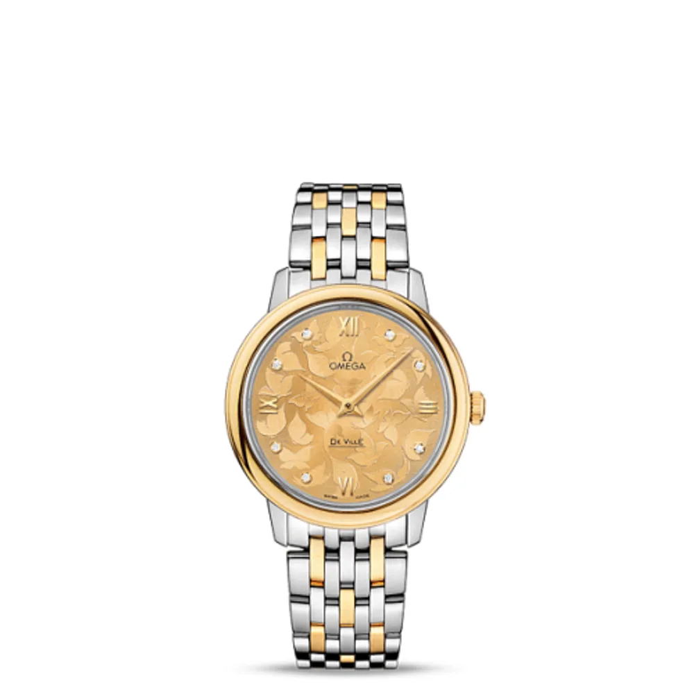 Omega De Ville Prestige Quartz 32.7 Butterfly Yellow Gold / Stainless Steel