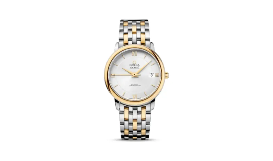 Omega De Ville Prestige Co-Axial 36.8 Stainless Steel / Yellow Gold / Silver / Bracelet